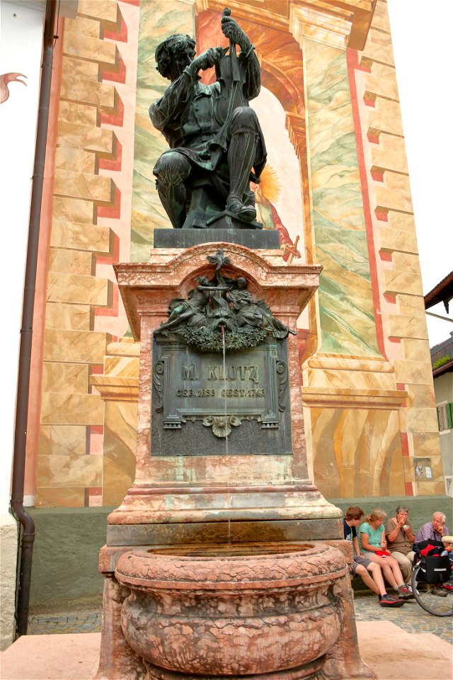 Matthias Klotz Monument in Mittenwald, Baveria, Germany photo