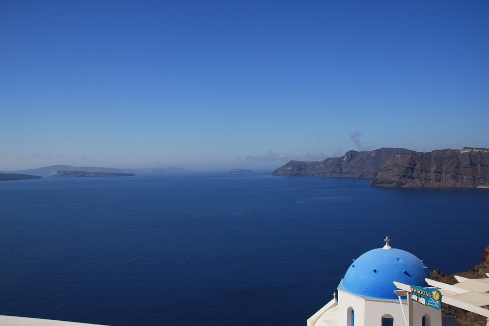Gorgeous Santorini scene in the late afternoon