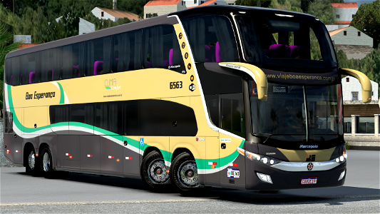 Ônibus Paradiso G7 1800 DD Skin Boa Esperança ETS2 Euro Truck Simulator 2 photo