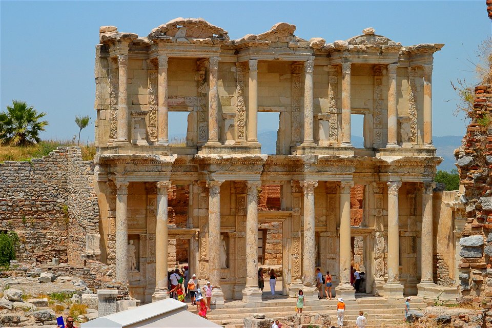 The Library of Celsus in ancient city of Ephesus, Izmir, Turkey