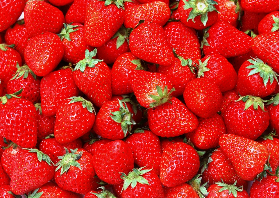 fresh strawberry full frame closeup