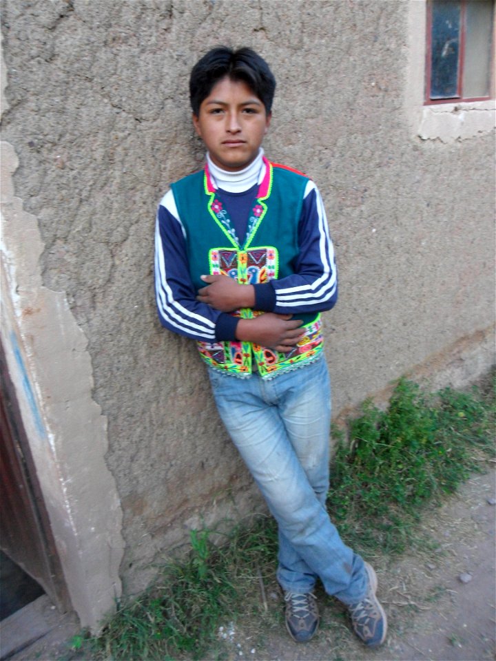 boy in typical dress of North Potosi