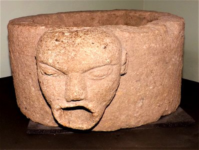 Medieval Pot Quern, With human head as a spout, Inverness Museum