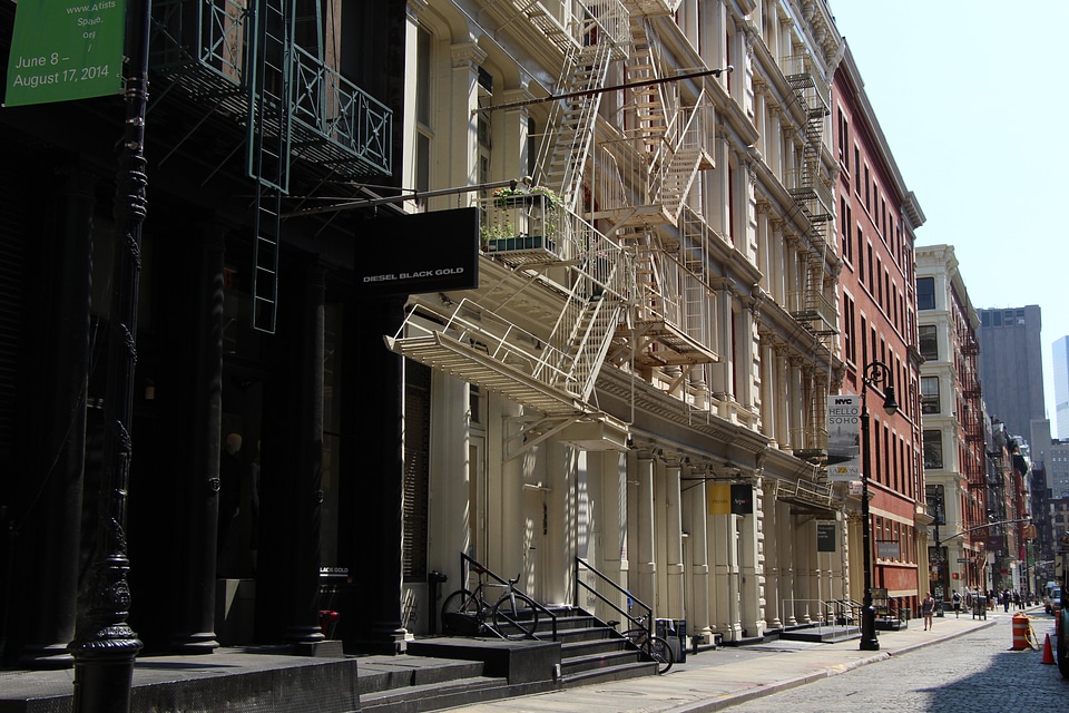 Soho New York fire escapes