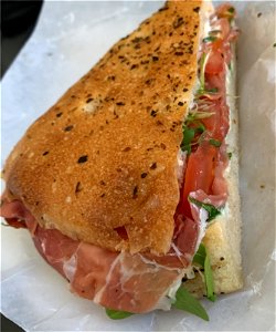 Italian Ciabatta Panini sandwich photo