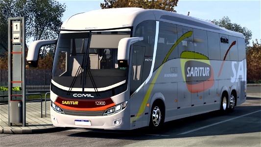 Ônibus Comil Invictus 1200 Skin Saritur ETS2 Euro Truck Simulator 2 photo