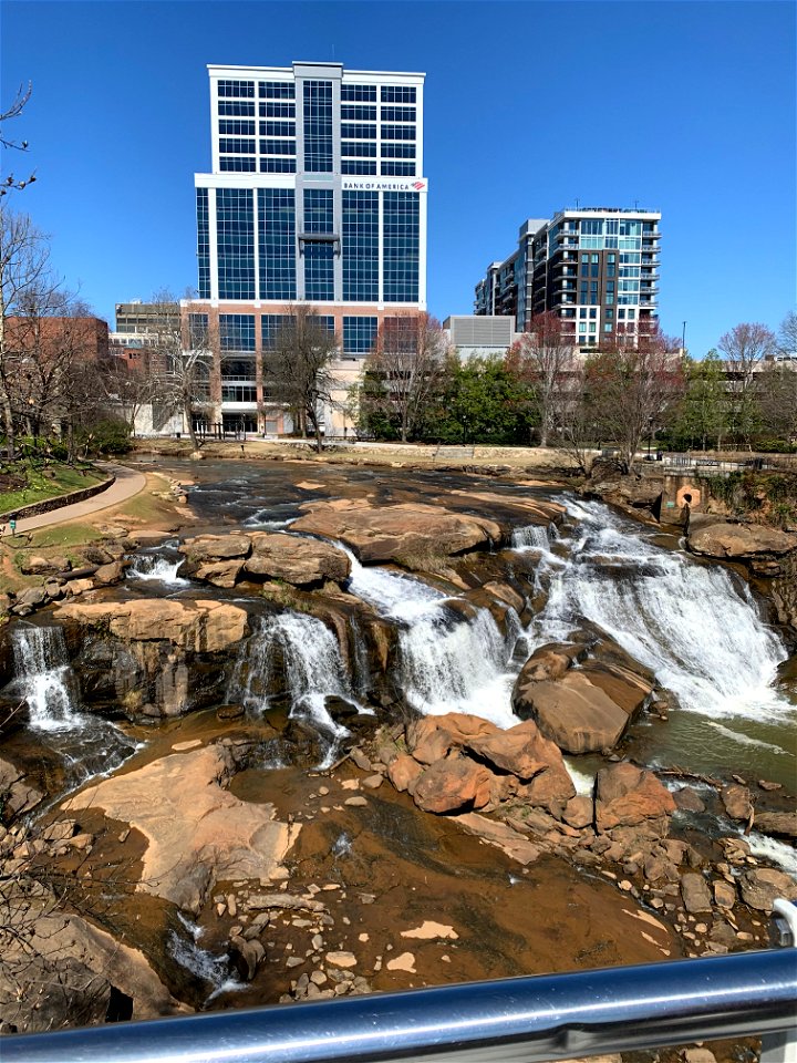 Greenville, SC Downtown Waterfall