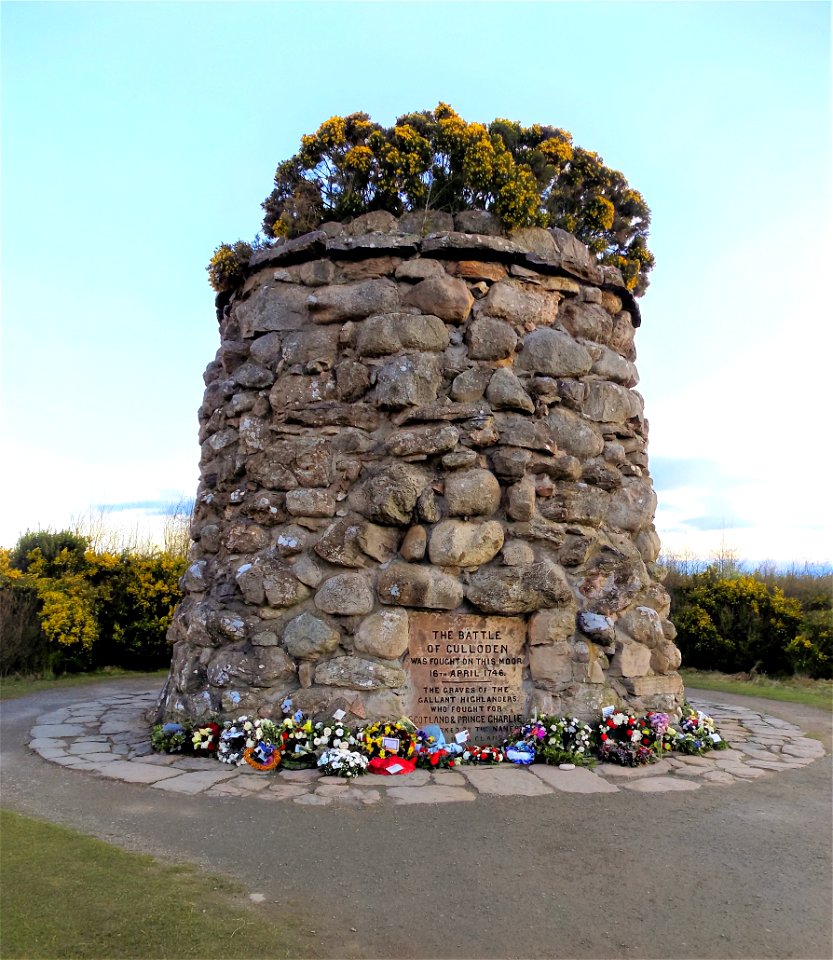 Culloden Memorial Cairn Near Inverness