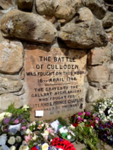 Culloden Cairn Memorial Plaque photo