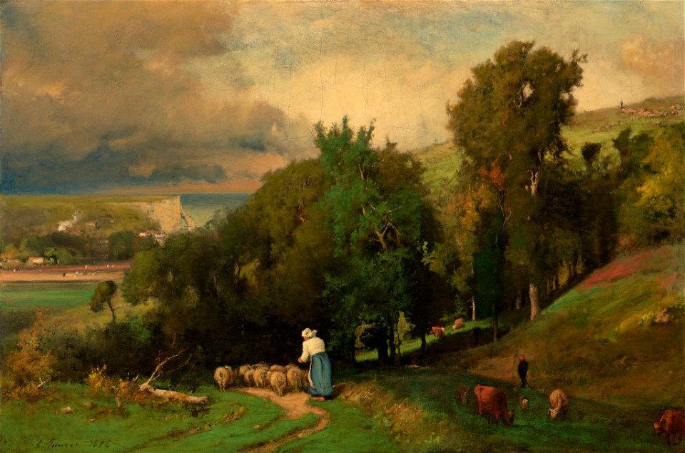 Hillside at Étretat by George Inness