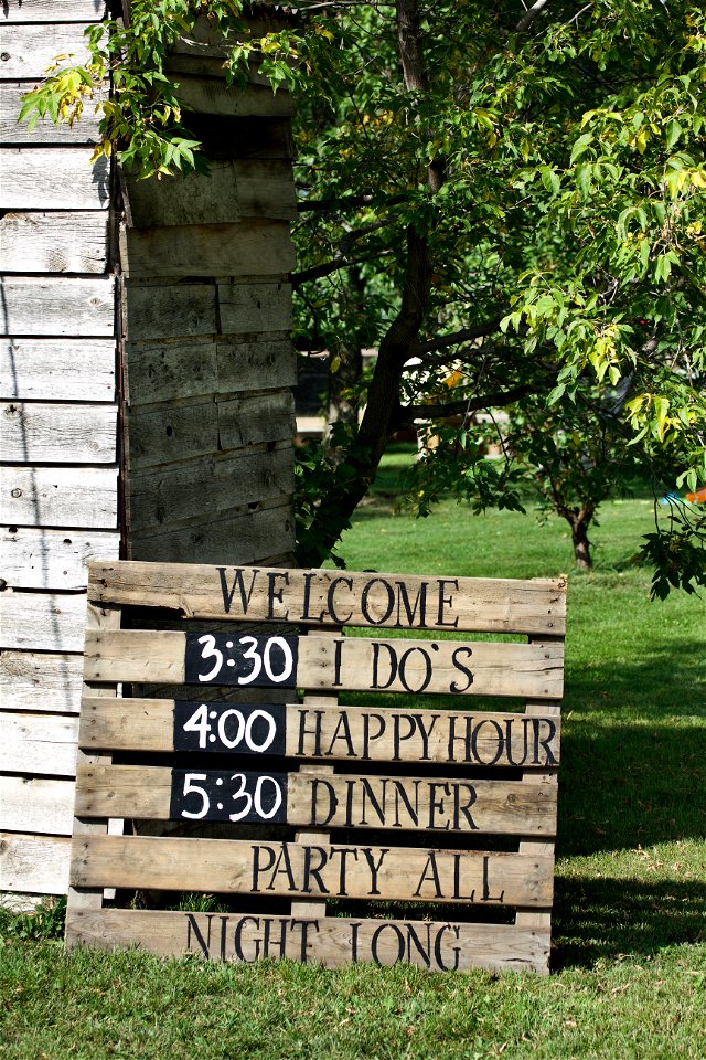 Wedding sign timeline