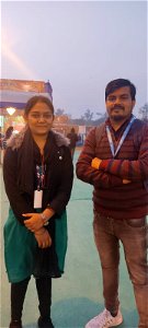 Ranjan Mistry with Purnima Kumari, Video Journalist Intern at Campus Varta