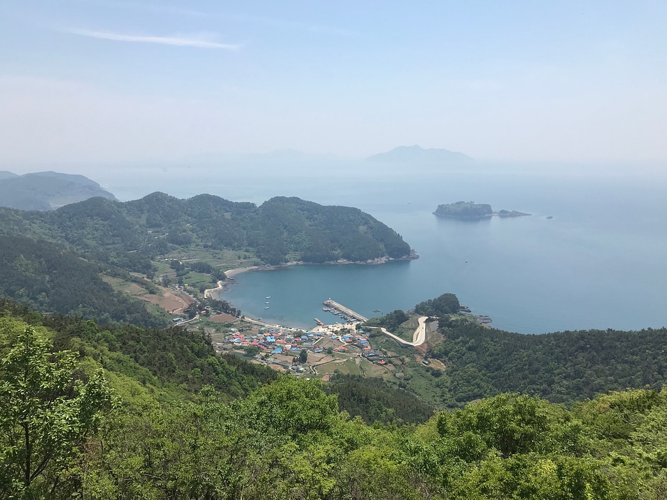 aerial view Saryangdo Tongyeong Island South Korea