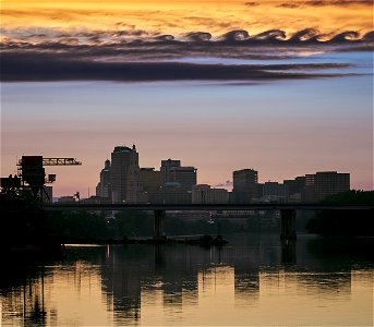 Kelvin Helmholtz cloud formation during Hartford sunset photo