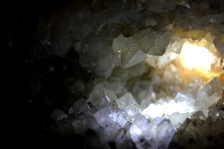 Inside geode cave photo