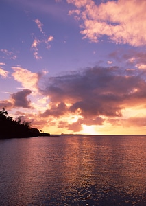 Brilliant ocean beach sunrise