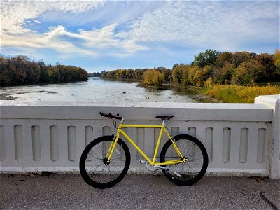 Bike on Bridge photo
