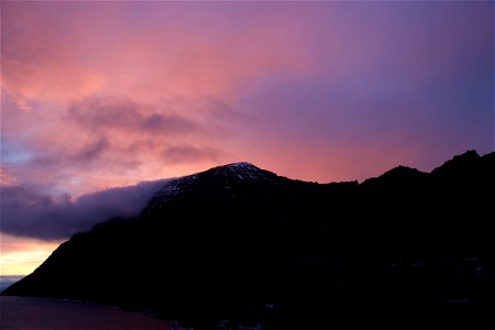 Sunset in Viðareiði, Faroe Islands