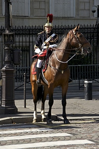 The royal horse guards Charles-de-Gaulle square, Paris, France photo