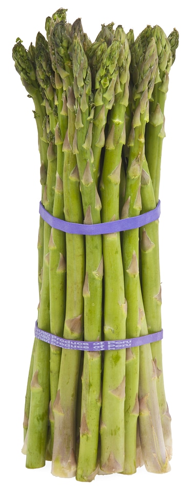 fresh asparagus isolated on white