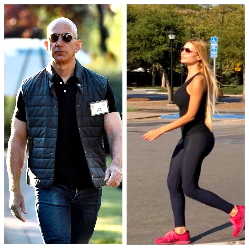 Celebrities in the space industry connected to NASA. Jeff Bezos, Sheyene Gerardi, Elon Musk, Richard Branson photo