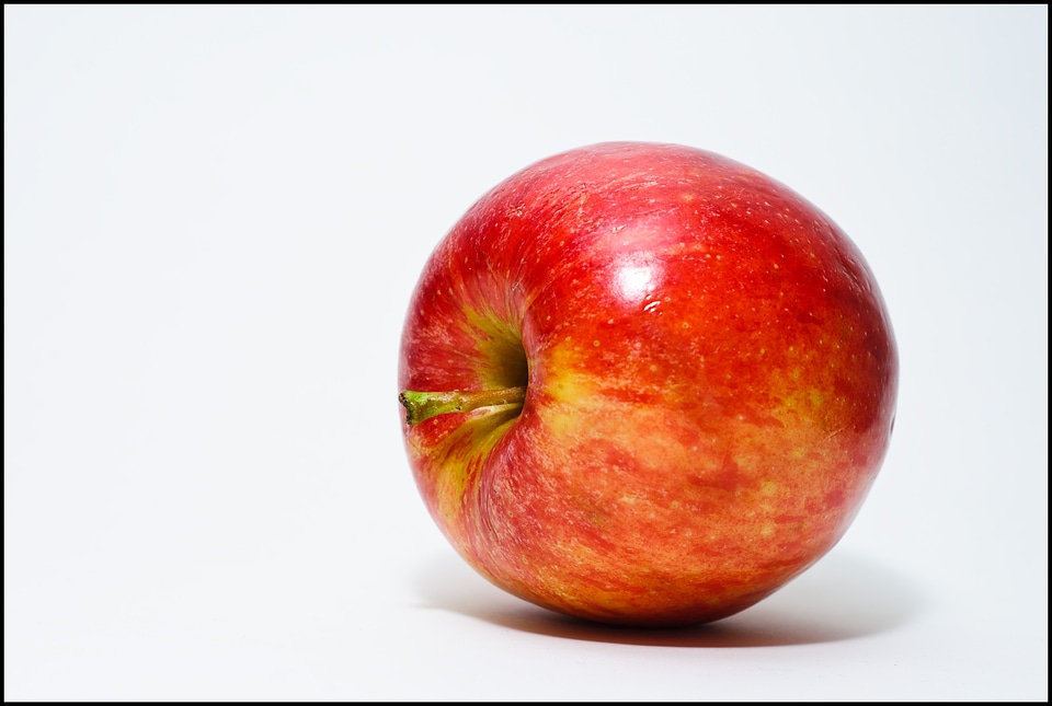 A Red Apple Isolated On A White Background