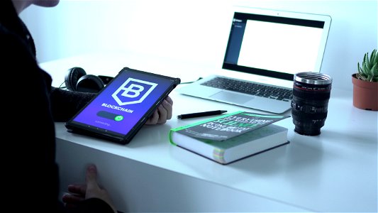 EdTech platform on a tablet photo