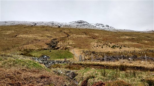 Snow above Rest And Be Thankful, Argyll photo