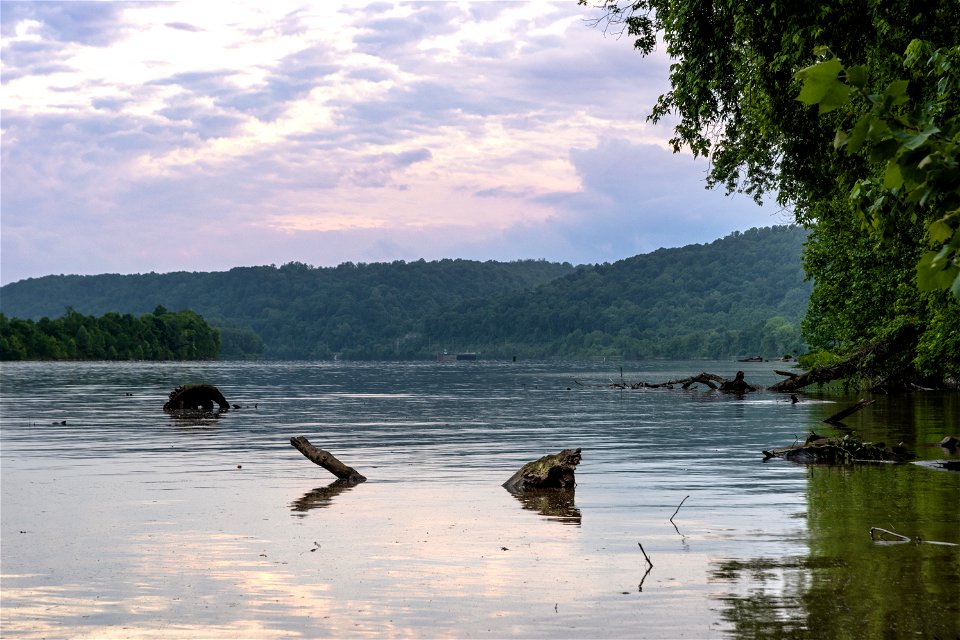 Sunset Over the Ohio River