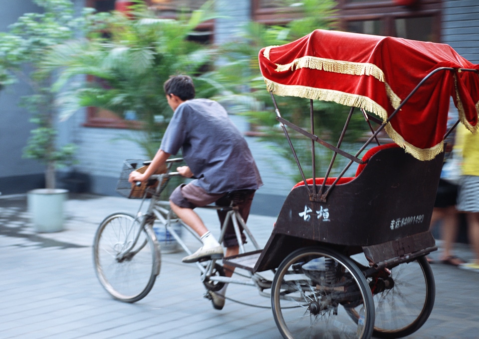 Rickshaw drivers in Beijing, China