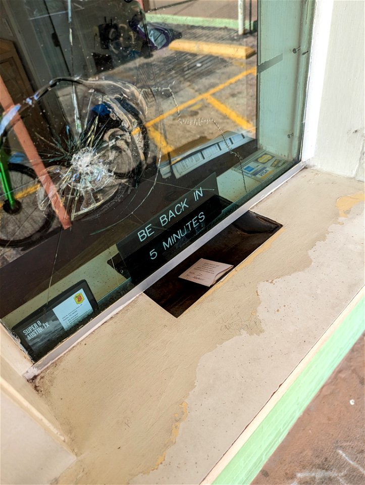 Smashed Service Window