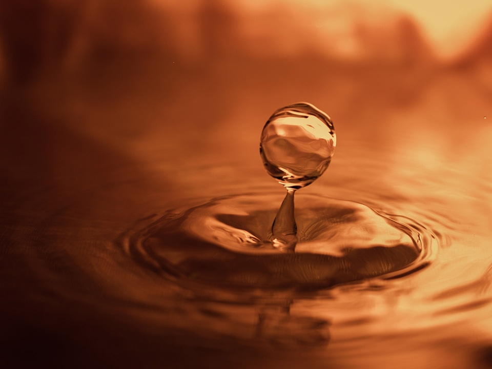 Water drop close up
