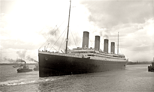Titanic leaving Southampton