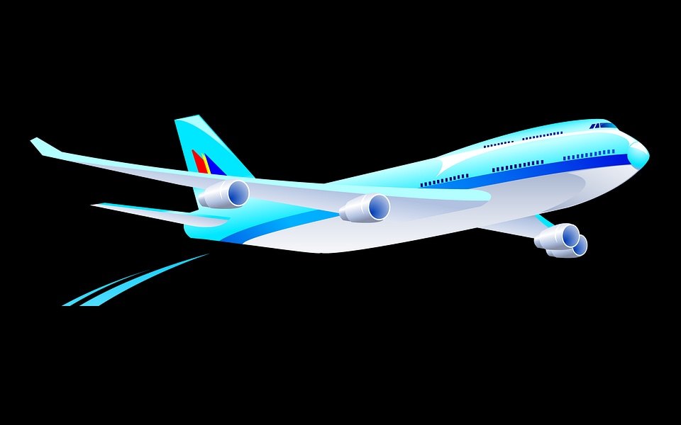 Blue and White Speed Airplane icon