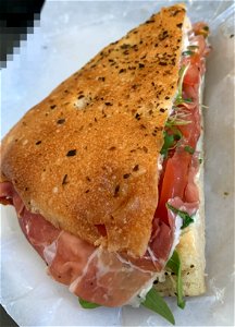 Italian Ciabatta Panini sandwich photo