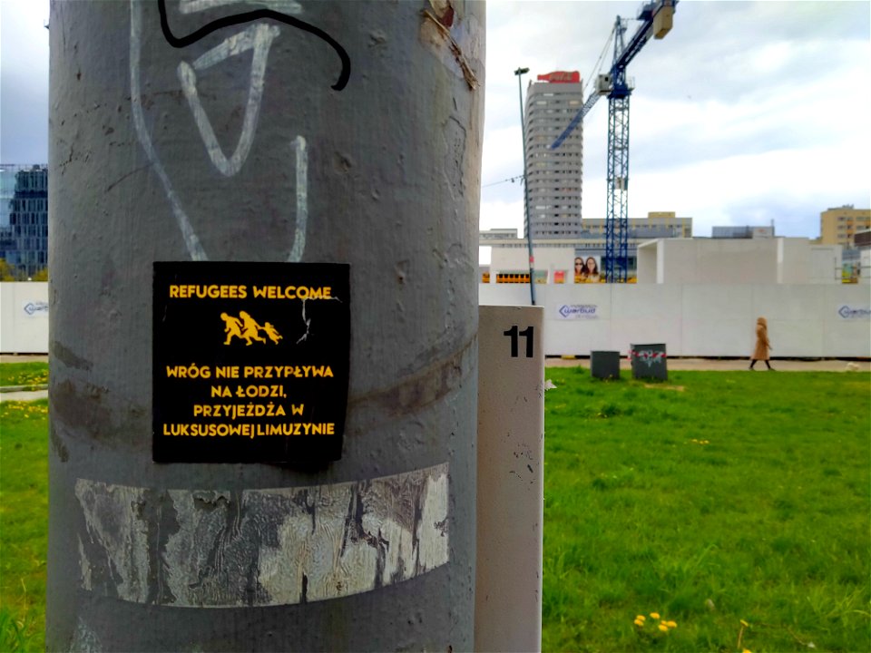 Refugees welcome sticker