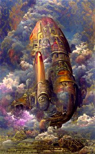 Steampunk Floating City