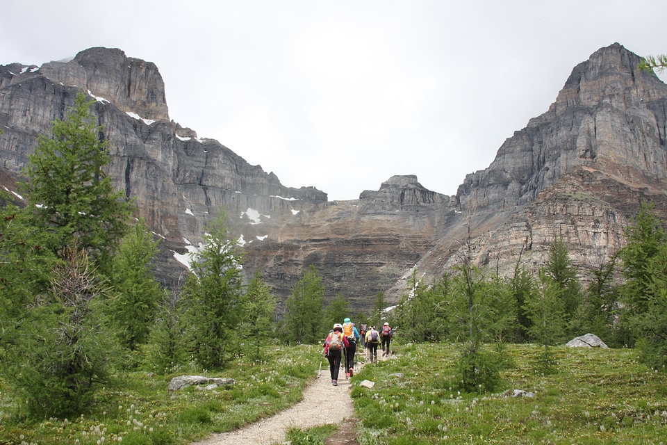 A group of friends on a hiking , Banff National Park