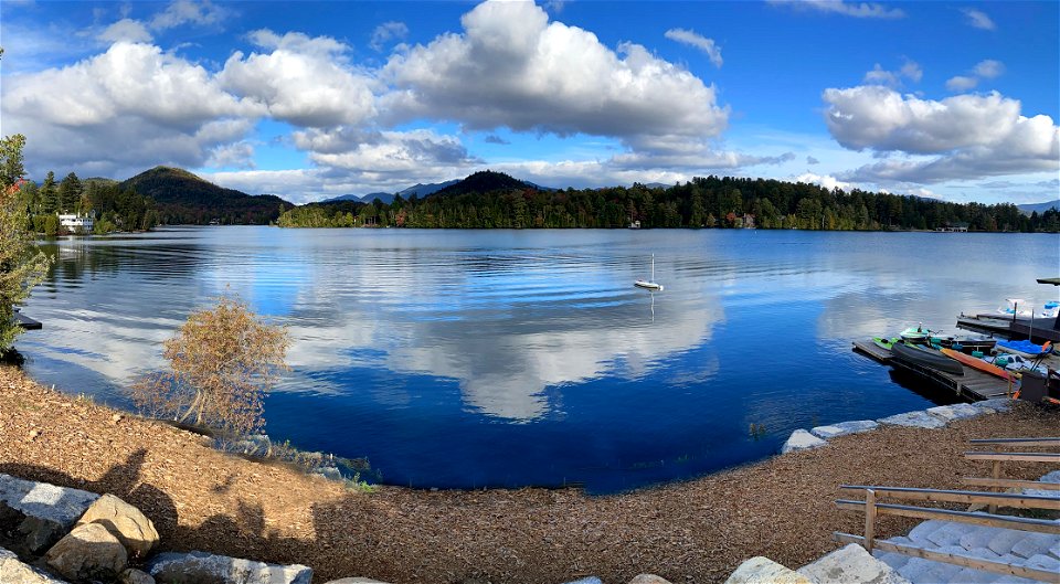 Panoramic of Mirror Lake photo