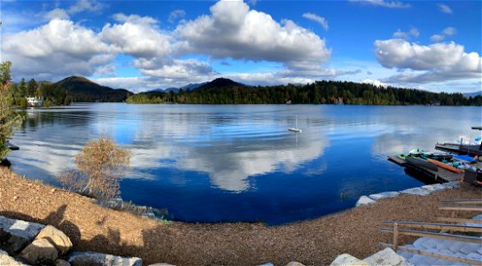 Panoramic of Mirror Lake photo