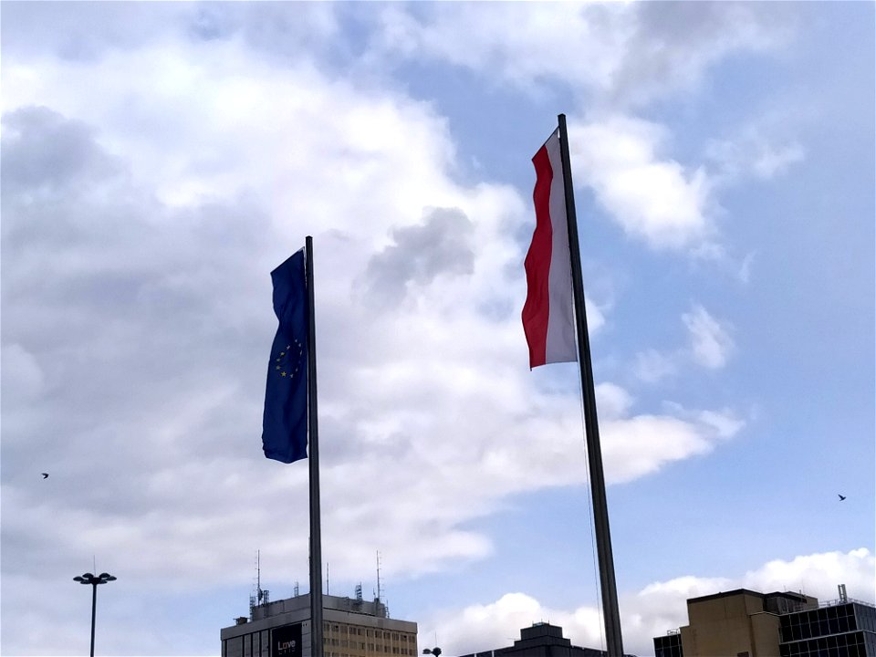 EU and Poland flags