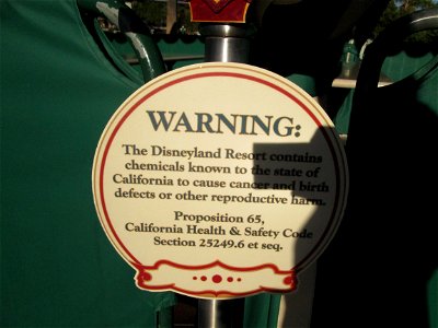 California warning label Proposition 65