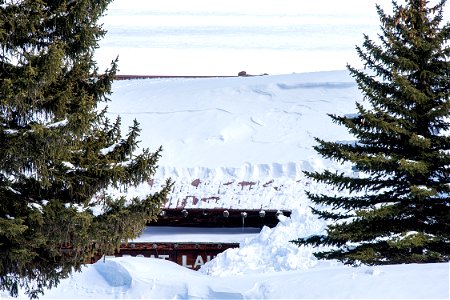 Fish Lake Lodge Buried in Snow