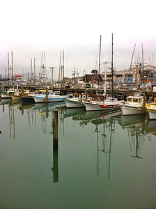 Fishing boats at Fisherman's Wharf in San Francisco photo