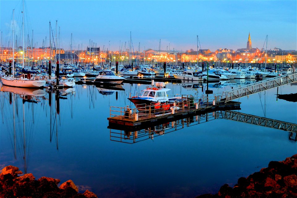 Bangor Marina at sunset