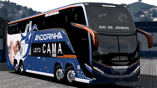 Ônibus Marcopolo Paradiso G8 1800 DD Skin Andorinha ETS2 Euro Truck Simulator 2
