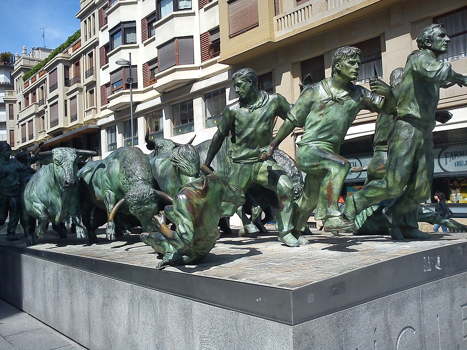 Bull run pamplona spain