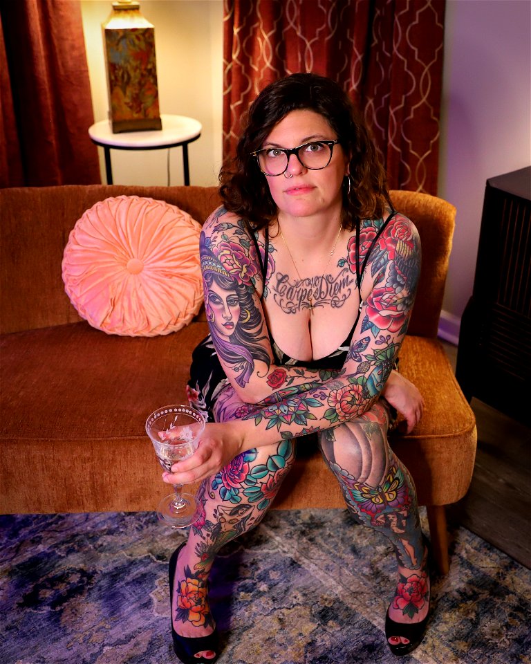 Heavily Tattooed Woman photo