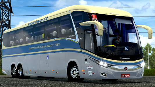 Ônibus Marcopolo G7 1200 Skin Viação Cometa ETS2 Euro Truck Simulator 2 photo