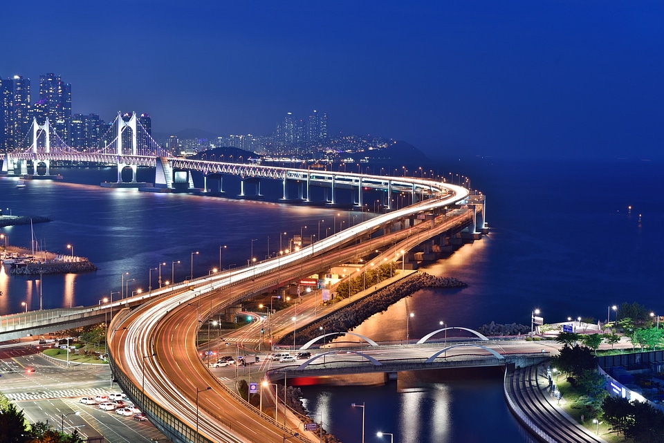 Gwangalli Beach and Gwangan Bridge